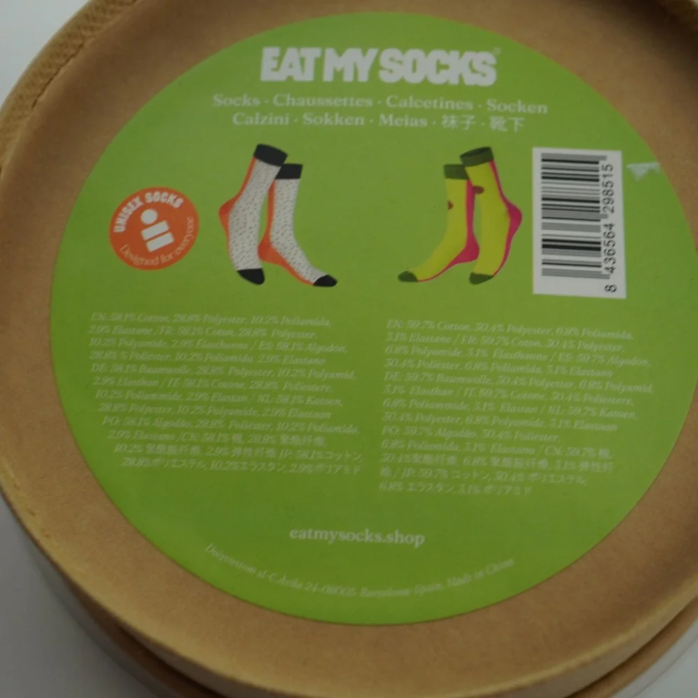 New Eat My Socks Poke Bowl Socks Set Aloha One Size Over The Calf 2 Pairs‎